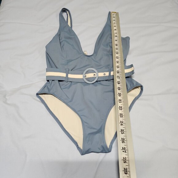 Solid & Striped The Victoria One Piece Swimsuit Size L Blue - Picture 7 of 12